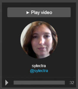 Sylectra's online business card, a video made from Tweets